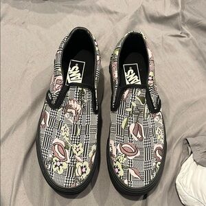 Vans Slip-On with Floral and Checkered Pattern